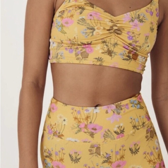 Spell & the Gypsy Collective Wild Bloom Athletic Workout Set - Mustard - Picture 10 of 11